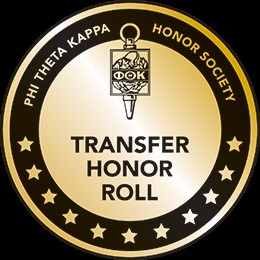 Phi Theta Kappa Honor Society Transfer Honor Roll 2025 graphic