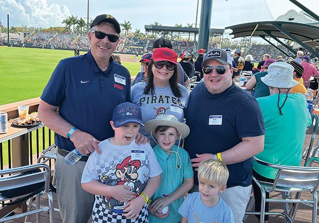 President Gormley with alumni and families at LECOM Park