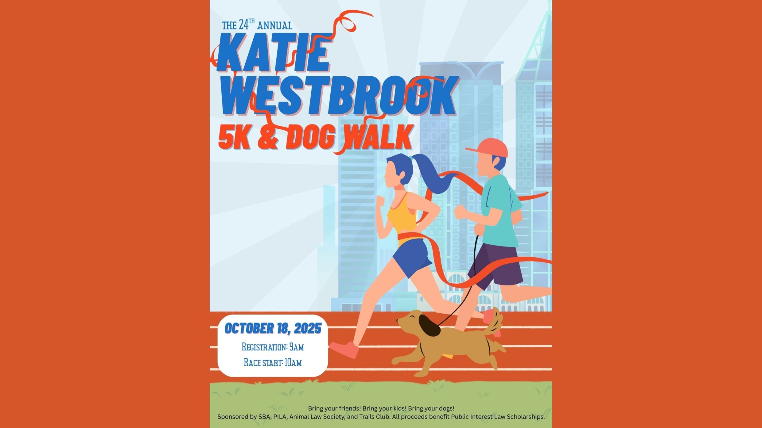 poster advertising the katie westbrook 5 k race