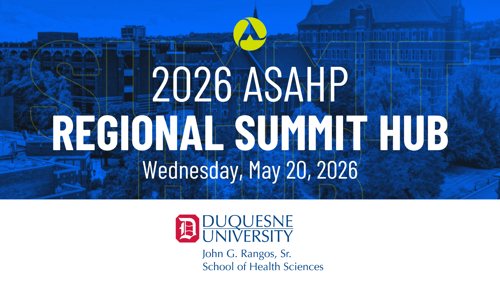 2026 ASAHP Reginal Summit Graphic with Dates
