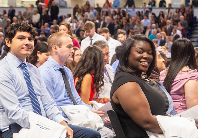 Medical students celebrate during White Coat Ceremony