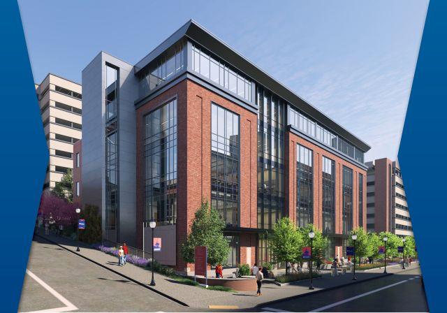 Rendering of the new Health Sciences building, future home for the John G. Rangos, Sr. School of Health Sciences.