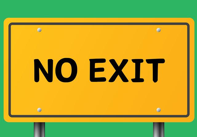 No Exit traffic sign.