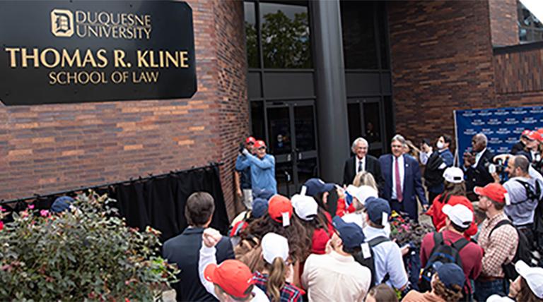 Announcement of Thomas R. Kline gift