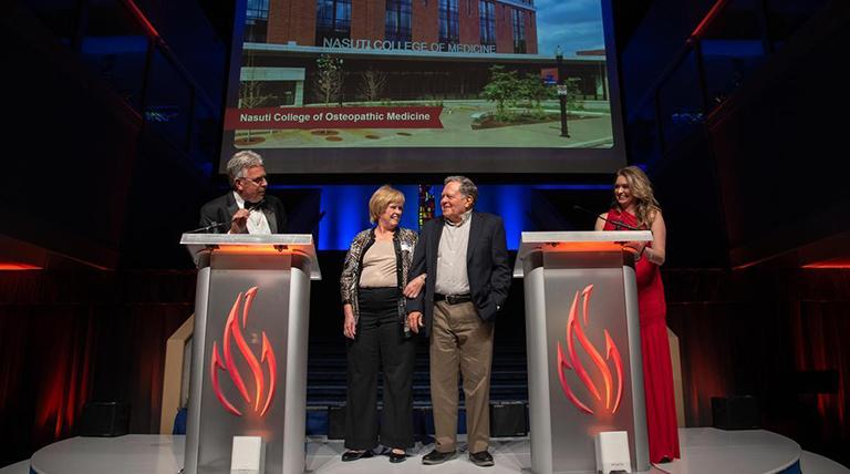 President Gormley recognizes Jim and Celeste Nasuti.