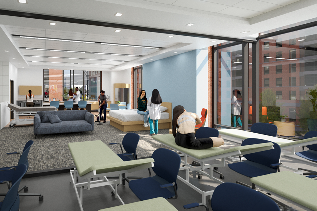 Architectural rendering of an interdisciplinary lab classroom.