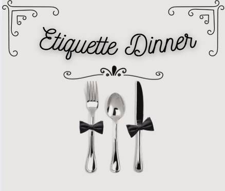 Spoon, fork, and knife with black bowties below 