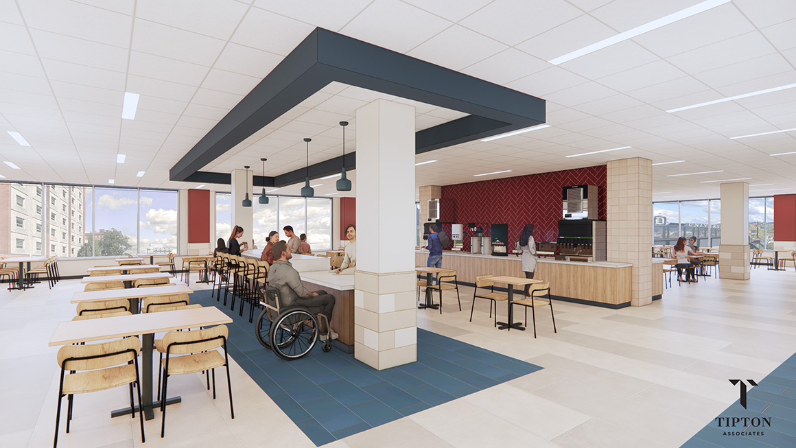 Rendering of Hogan Dining Hall.