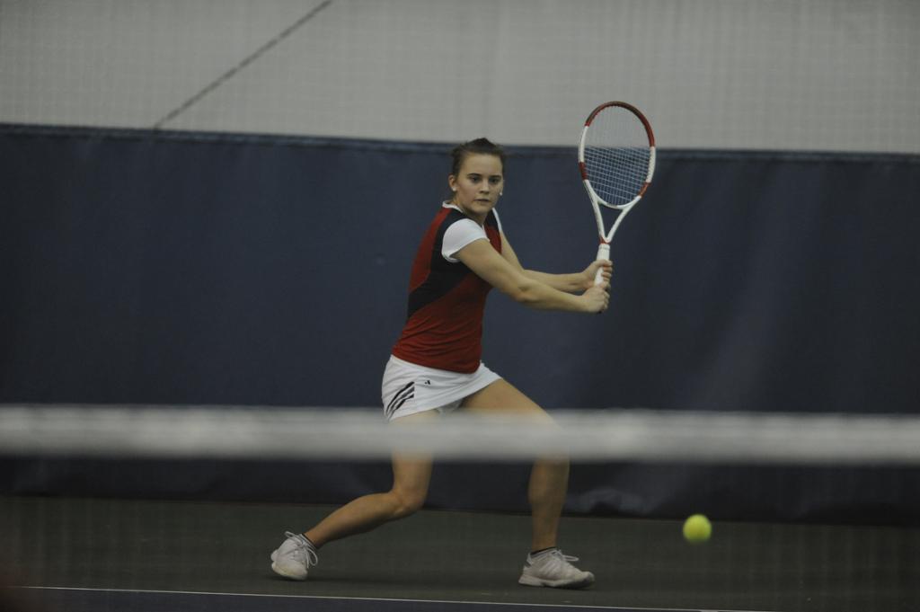 Girl playing tennis