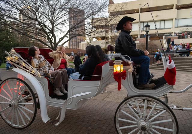 Students enjoy a carriage ride through campus during Night of Lights.