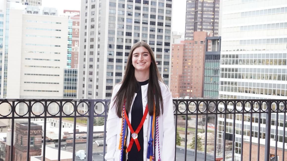 Francesca after the nursing school pinning ceremony