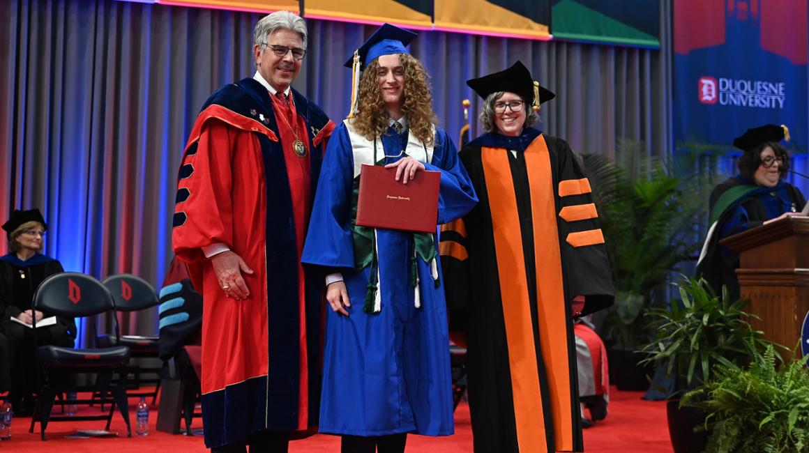 President Gormley, Gabe Pecar and Dean Gawalt