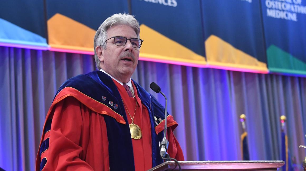 President Ken Gormley at Commencement Podium