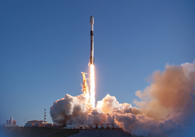 SpaceX rocket taking off