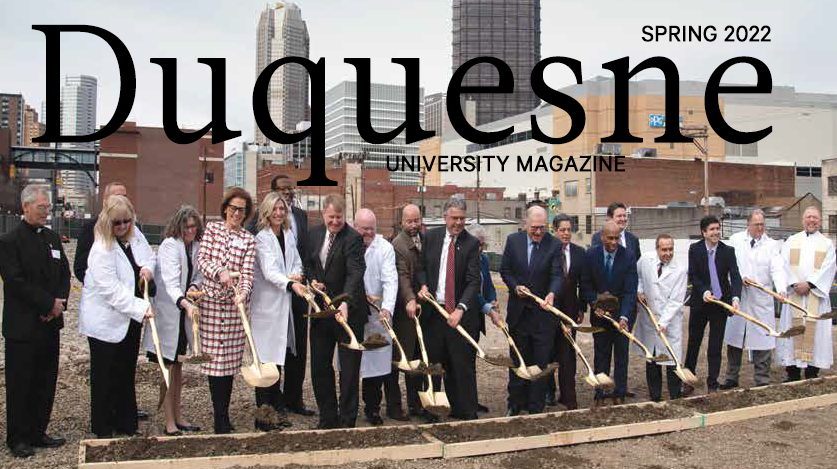 Spring 2022 Duquesne Magazine cover 