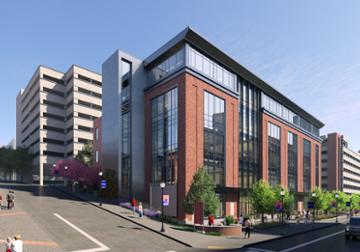 Artist's rendering of new health sciences building