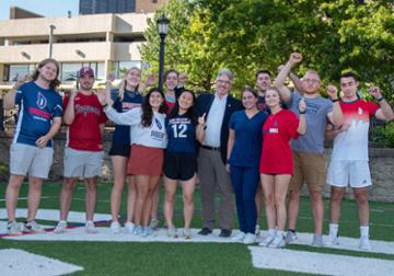 President Gormley with Club Sports student leaders