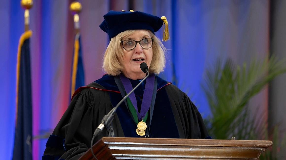 Glasgow at commencement ceremony 