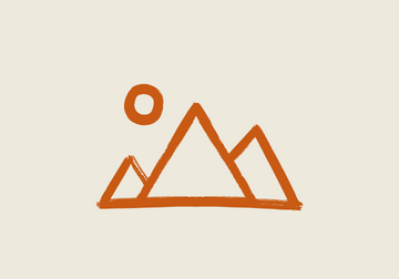 Simple drawing of mountains to indicate that this is a retreat event.