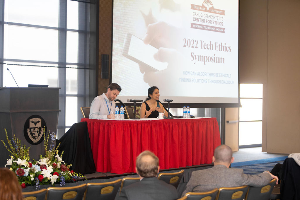 panelists speaking at Grefenstette Institute