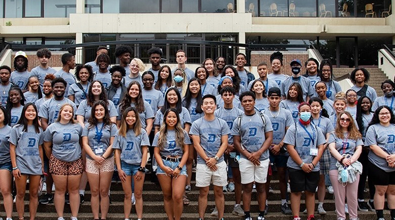 Large group shot of Duquesne University students from the The Center for Excellence in Diversity and Student Inclusion