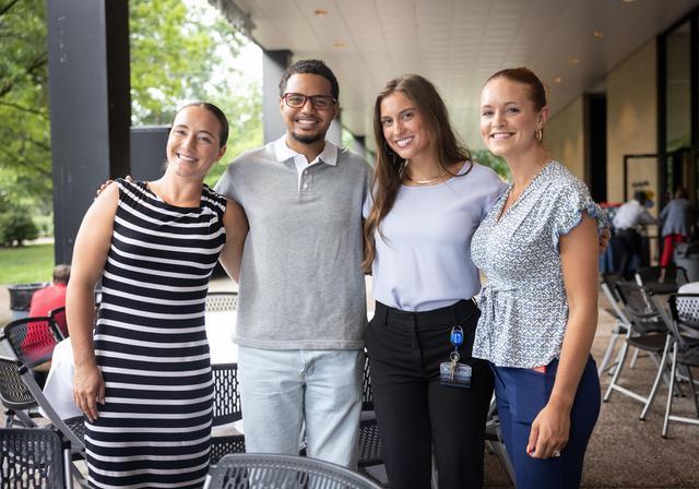 Hr employees celebrate togther at the 2025 Welcome back BBQ