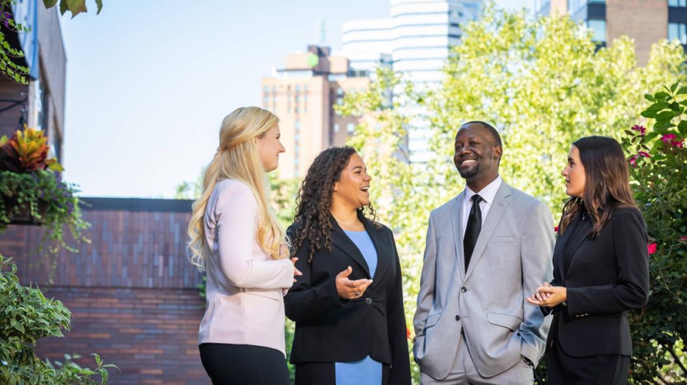 Group in suites on campus